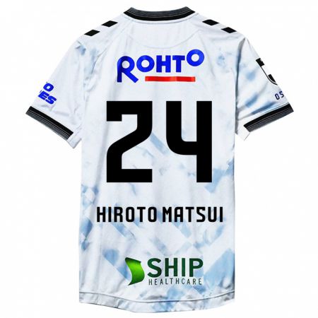 Kandiny Hombre Camiseta Elijah Hiroto Matsui #24 Blanco Negro 2ª Equipación 2024/25 La Camisa Chile