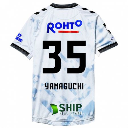 Kandiny Hombre Camiseta Haruta Yamaguchi #35 Blanco Negro 2ª Equipación 2024/25 La Camisa Chile