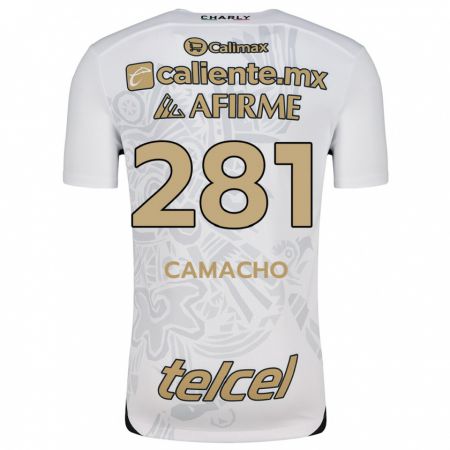 Kandiny Hombre Camiseta Javier Camacho #281 Blanco Negro 2ª Equipación 2024/25 La Camisa Chile