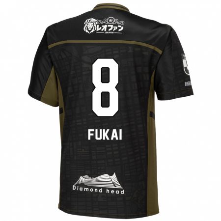 Kandiny Hombre Camiseta Kazuki Fukai #8 Verde Negro 2ª Equipación 2024/25 La Camisa Chile