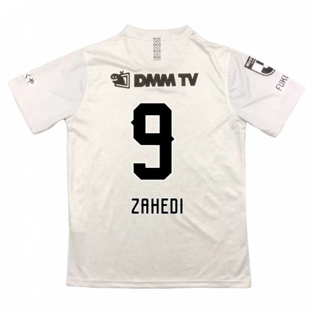 Kandiny Hombre Camiseta Shahab Zahedi #9 Gris Negro 2ª Equipación 2024/25 La Camisa Chile