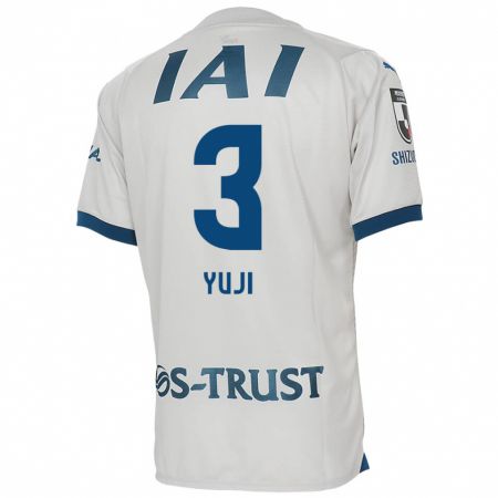 Kandiny Hombre Camiseta Yuji Takahashi #3 Blanco Azul 2ª Equipación 2024/25 La Camisa Chile