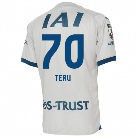 Kandiny Hombre Camiseta Teruki Hara #70 Blanco Azul 2ª Equipación 2024/25 La Camisa Chile