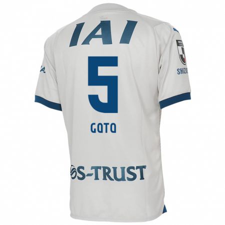 Kandiny Hombre Camiseta Keita Goto #5 Blanco Azul 2ª Equipación 2024/25 La Camisa Chile