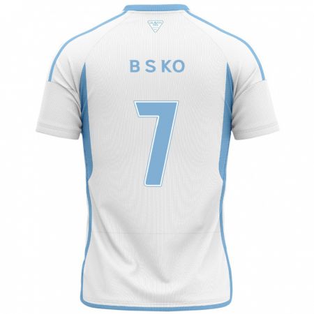 Kandiny Hombre Camiseta Seung-Beom Ko #7 Blanco Azul 2ª Equipación 2024/25 La Camisa Chile