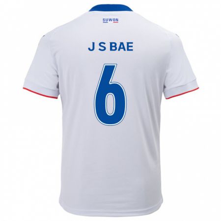 Kandiny Hombre Camiseta Seo-Joon Bae #6 Blanco Azul 2ª Equipación 2024/25 La Camisa Chile