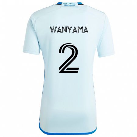 Kandiny Hombre Camiseta Victor Wanyama #2 Azul Hielo 2ª Equipación 2024/25 La Camisa Chile