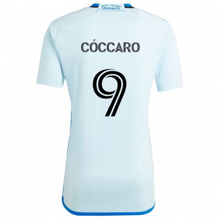 Kandiny Hombre Camiseta Matías Cóccaro #9 Azul Hielo 2ª Equipación 2024/25 La Camisa Chile