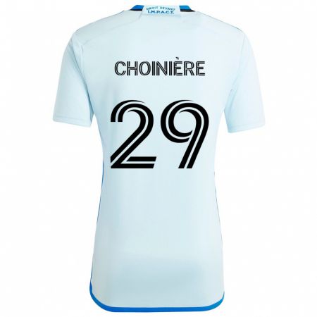 Kandiny Hombre Camiseta Mathieu Choinière #29 Azul Hielo 2ª Equipación 2024/25 La Camisa Chile