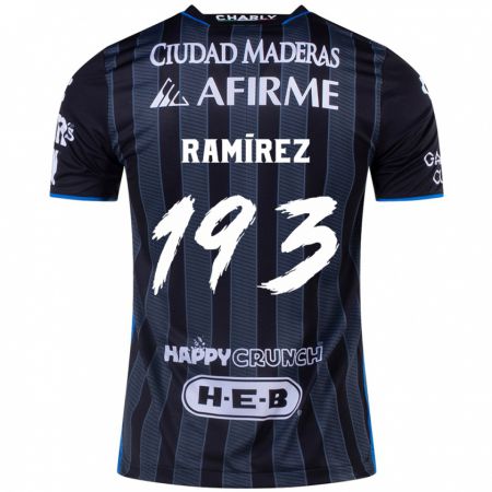 Kandiny Hombre Camiseta Ángel Ramírez #193 Blanco Negro 2ª Equipación 2024/25 La Camisa Chile