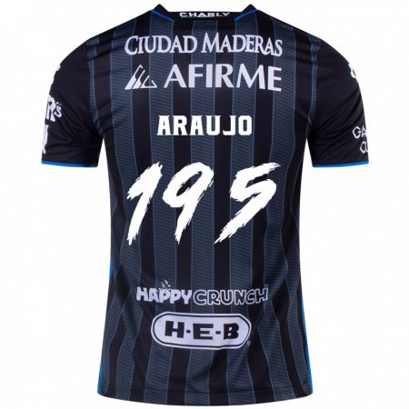 Kandiny Hombre Camiseta Diego Araujo #195 Blanco Negro 2ª Equipación 2024/25 La Camisa Chile