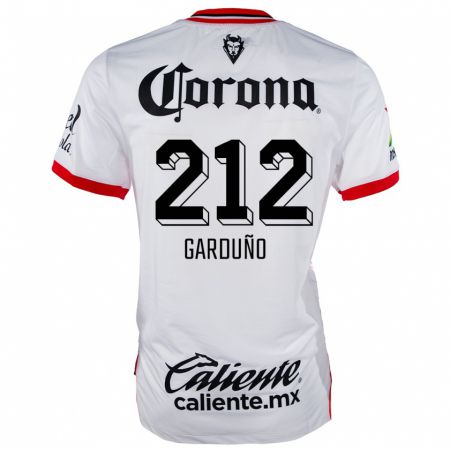 Kandiny Hombre Camiseta Carlos Garduño #212 Blanco Rojo 2ª Equipación 2024/25 La Camisa Chile