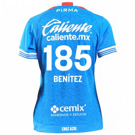 Kandiny Mujer Camiseta Cristopher Benítez #185 Cielo Azul 1ª Equipación 2024/25 La Camisa Chile