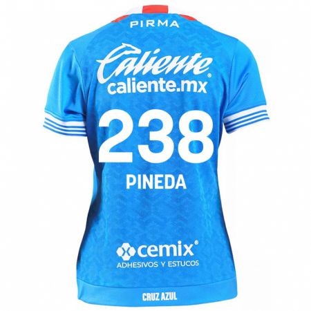 Kandiny Mujer Camiseta Zadiel Pineda #238 Cielo Azul 1ª Equipación 2024/25 La Camisa Chile