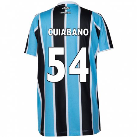 Kandiny Mujer Camiseta Cuiabano #54 Azul Negro Blanco 1ª Equipación 2024/25 La Camisa Chile