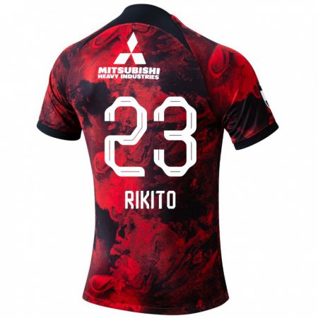 Kandiny Mujer Camiseta Rikito Inoue #23 Negro Rojo 1ª Equipación 2024/25 La Camisa Chile