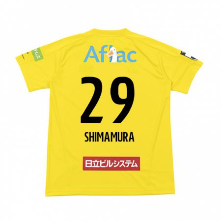 Kandiny Mujer Camiseta Takuya Shimamura #29 Amarillo Negro 1ª Equipación 2024/25 La Camisa Chile