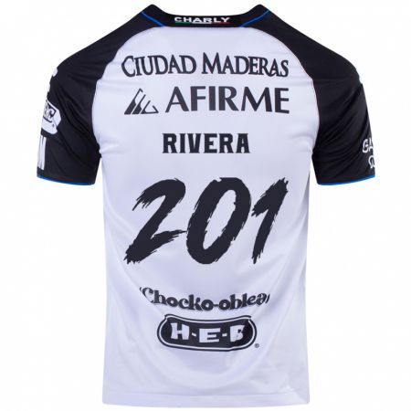 Kandiny Mujer Camiseta Christian Rivera #201 Azul Negro 1ª Equipación 2024/25 La Camisa Chile