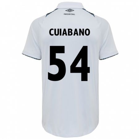 Kandiny Mujer Camiseta Cuiabano #54 Blanco Azul 2ª Equipación 2024/25 La Camisa Chile