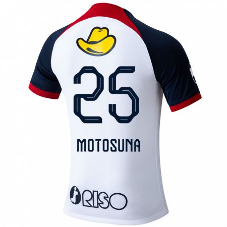 Kandiny Mujer Camiseta Anthony Motosuna #25 Blanco Azul Rojo 2ª Equipación 2024/25 La Camisa Chile