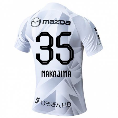 Kandiny Mujer Camiseta Yotaro Nakajima #35 Blanco Gris Negro 2ª Equipación 2024/25 La Camisa Chile