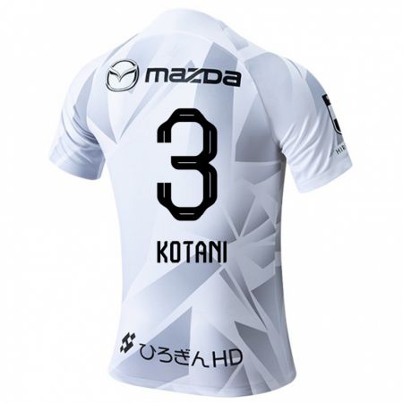 Kandiny Mujer Camiseta Fuga Kotani #3 Blanco Gris Negro 2ª Equipación 2024/25 La Camisa Chile