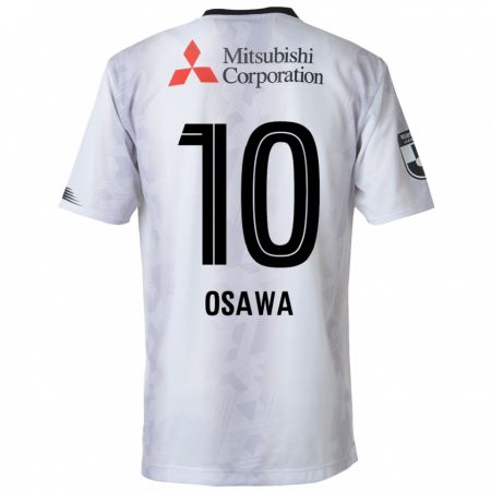 Kandiny Mujer Camiseta Shuzo Osawa #10 Blanco Negro 2ª Equipación 2024/25 La Camisa Chile