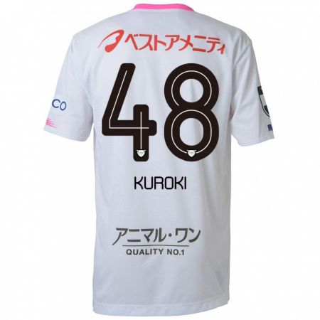 Kandiny Mujer Camiseta Yuya Kuroki #48 Blanco Azul Rosa 2ª Equipación 2024/25 La Camisa Chile