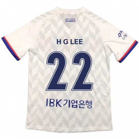 Kandiny Mujer Camiseta Gwang-Hyeok Lee #22 Blanco Azul 2ª Equipación 2024/25 La Camisa Chile