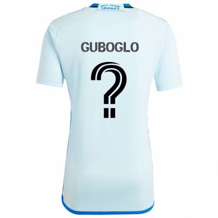 Kandiny Mujer Camiseta Yuri Guboglo #0 Azul Hielo 2ª Equipación 2024/25 La Camisa Chile