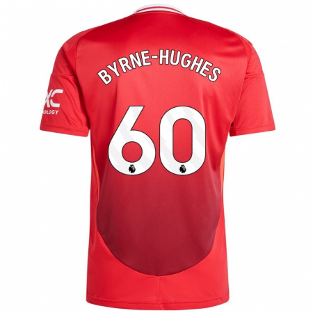 Kandiny Niño Camiseta Cameron Byrne-Hughes #60 Rojo Brillante 1ª Equipación 2024/25 La Camisa Chile