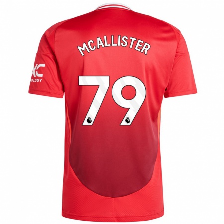 Kandiny Niño Camiseta Finley Mcallister #79 Rojo Brillante 1ª Equipación 2024/25 La Camisa Chile