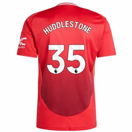 Kandiny Niño Camiseta Tom Huddlestone #35 Rojo Brillante 1ª Equipación 2024/25 La Camisa Chile