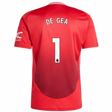 Kandiny Niño Camiseta David De Gea #1 Rojo Brillante 1ª Equipación 2024/25 La Camisa Chile