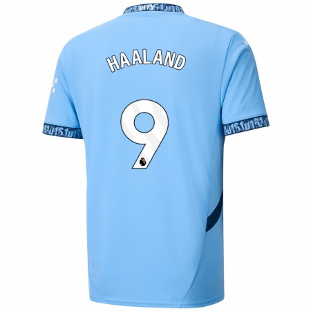 Kandiny Niño Camiseta Erling Haaland #9 Azul Marino 1ª Equipación 2024/25 La Camisa Chile