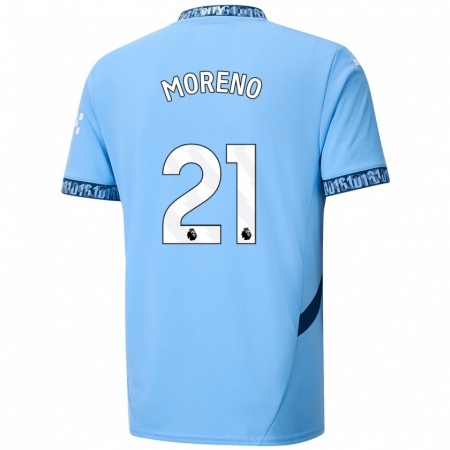 Kandiny Niño Camiseta Marlos Moreno #21 Azul Marino 1ª Equipación 2024/25 La Camisa Chile