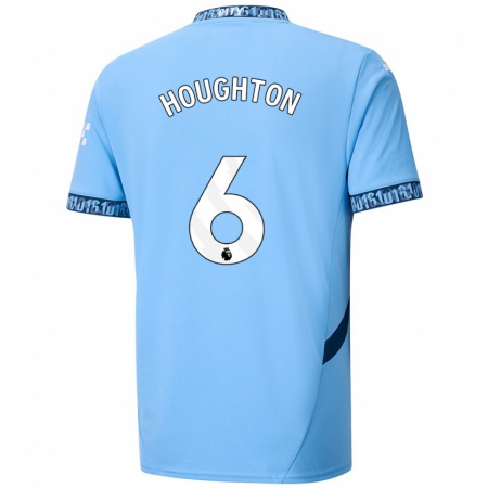 Kandiny Niño Camiseta Steph Houghton #6 Azul Marino 1ª Equipación 2024/25 La Camisa Chile