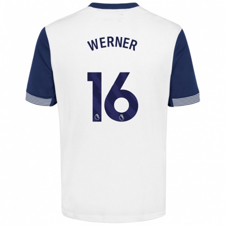 Kandiny Niño Camiseta Timo Werner #16 Blanco Azul 1ª Equipación 2024/25 La Camisa Chile