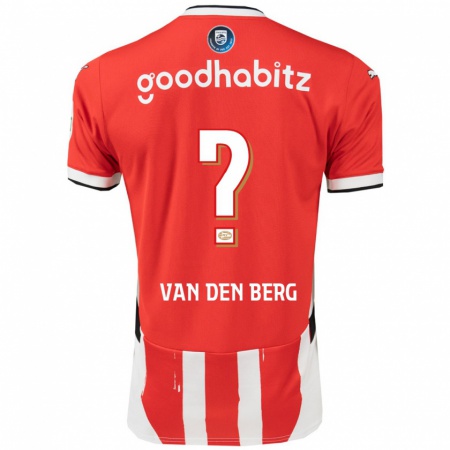 Kandiny Niño Camiseta Joel Van Den Berg #0 Rojo Blanco 1ª Equipación 2024/25 La Camisa Chile