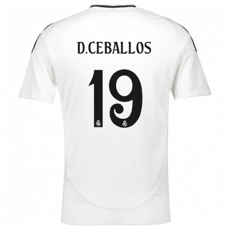 Kandiny Niño Camiseta Dani Ceballos #19 Blanco 1ª Equipación 2024/25 La Camisa Chile