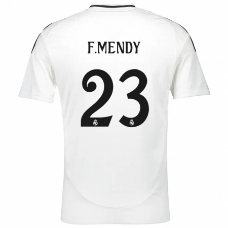 Kandiny Niño Camiseta Ferland Mendy #23 Blanco 1ª Equipación 2024/25 La Camisa Chile