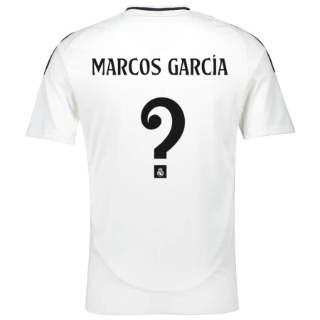 Kandiny Niño Camiseta Marcos García #0 Blanco 1ª Equipación 2024/25 La Camisa Chile