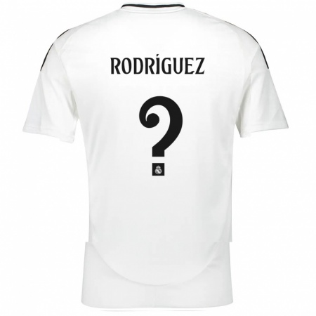 Kandiny Niño Camiseta Álvaro Rodríguez #0 Blanco 1ª Equipación 2024/25 La Camisa Chile