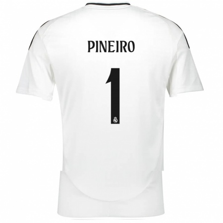 Kandiny Niño Camiseta Diego Piñeiro #1 Blanco 1ª Equipación 2024/25 La Camisa Chile