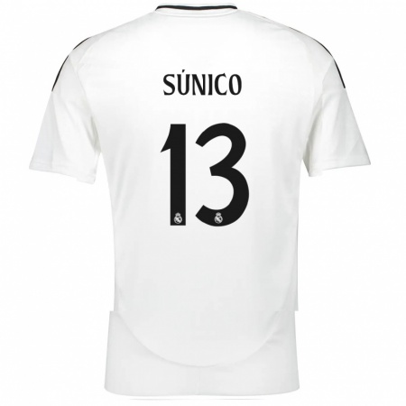 Kandiny Niño Camiseta Guille Súnico #13 Blanco 1ª Equipación 2024/25 La Camisa Chile