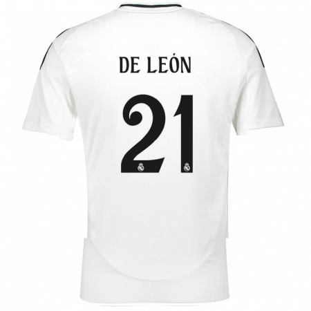 Kandiny Niño Camiseta Jeremy De León #21 Blanco 1ª Equipación 2024/25 La Camisa Chile