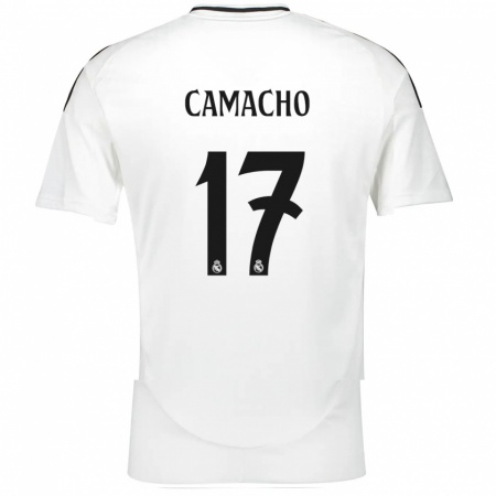 Kandiny Niño Camiseta Carla Camacho #17 Blanco 1ª Equipación 2024/25 La Camisa Chile