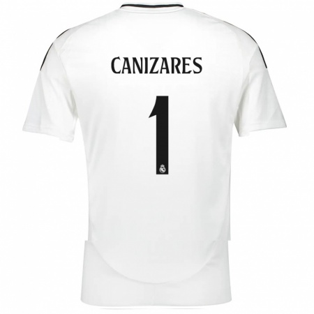 Kandiny Niño Camiseta Lucas Cañizares #1 Blanco 1ª Equipación 2024/25 La Camisa Chile