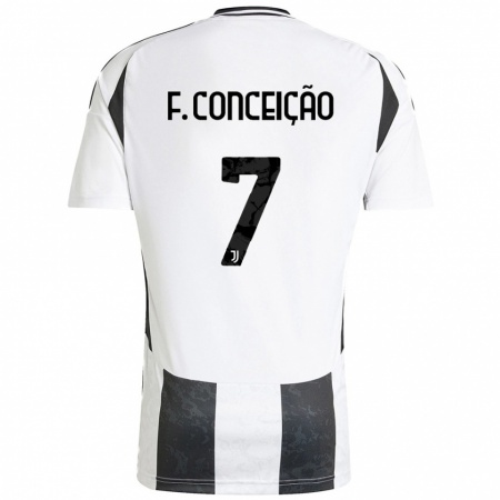 Kandiny Niño Camiseta Francisco Conceição #7 Azul Blanco 1ª Equipación 2024/25 La Camisa Chile