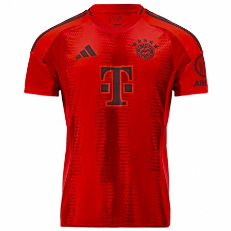 Kandiny Niño Camiseta Alphonso Davies #19 Rojo 1ª Equipación 2024/25 La Camisa Chile